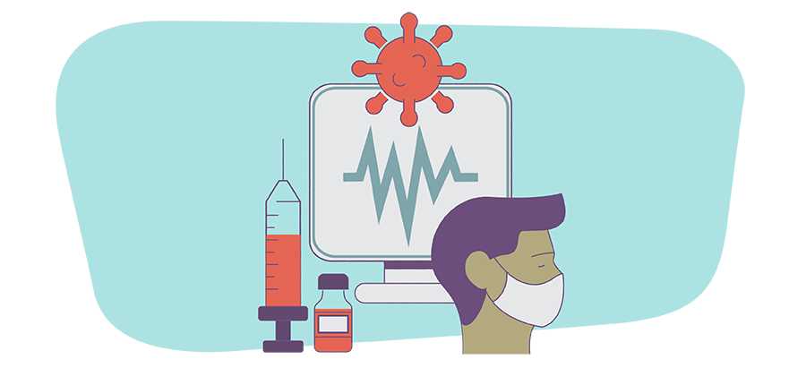 Pandemic of the unvaccinated illustration