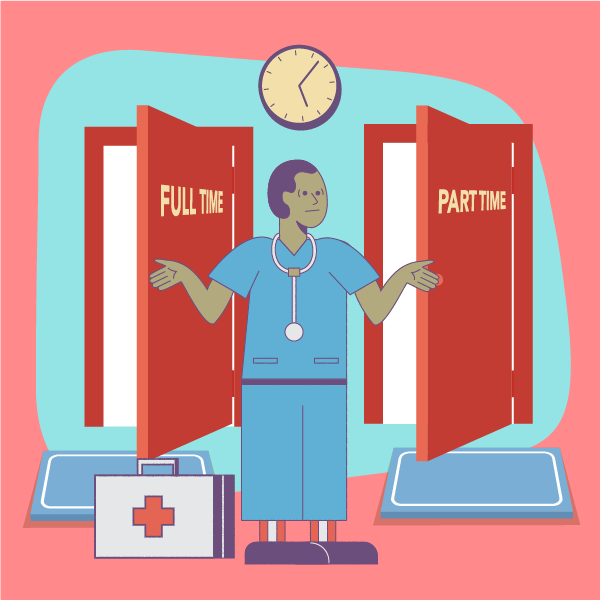 Can I work part-time locum tenens if I have a full-time job?