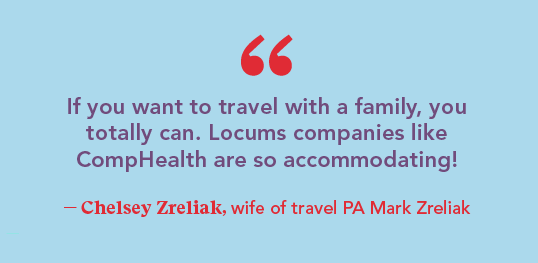 Traveling locum tenens with family