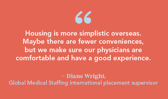 Locum tenens housing overseas