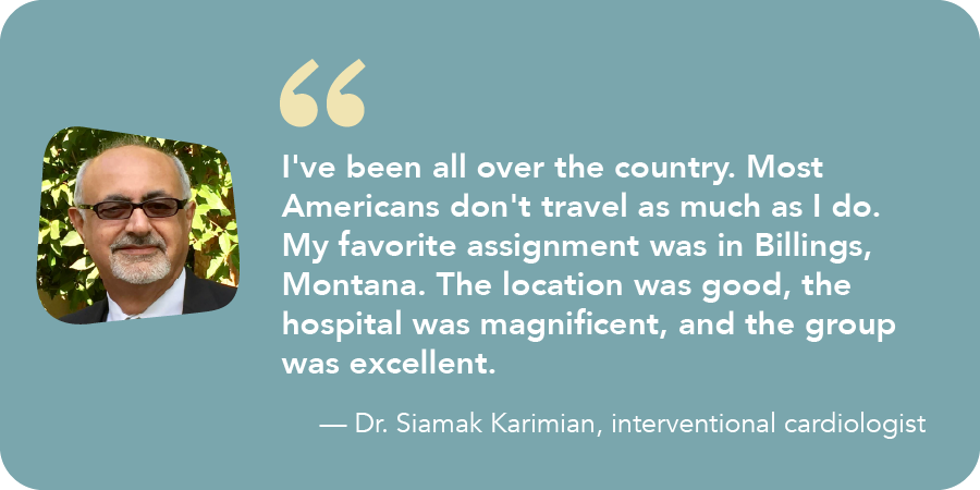 Quote from Dr. Siamak Karimian, interventional cardiologist