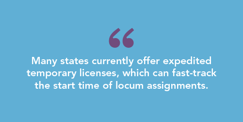 NP Sophia Khawly quote on how locum tenens licensing is easier than a decade ago
