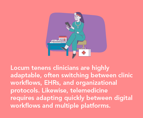 graphic explaining that locum NPs are highly adaptable