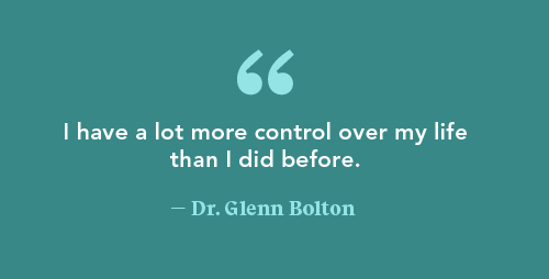 quote by Dr Bolton saying locums has given him more control over his life