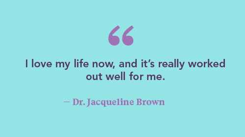 quote by OB-GYN Dr Brown on how locums has worked well in her life