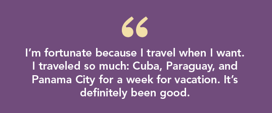 quote by Dr Shah sharing that he has plenty of time off to travel as a locum gastroenterologist