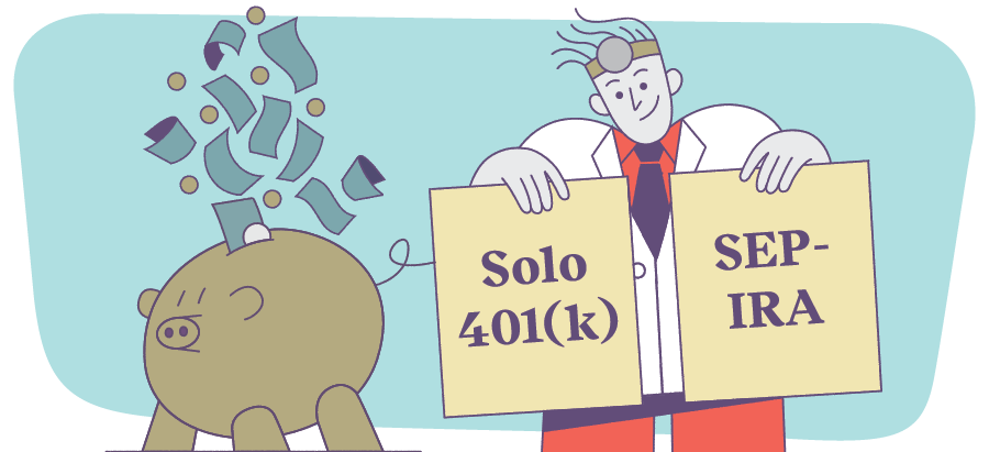 Image showing a physician holding up two signs that say