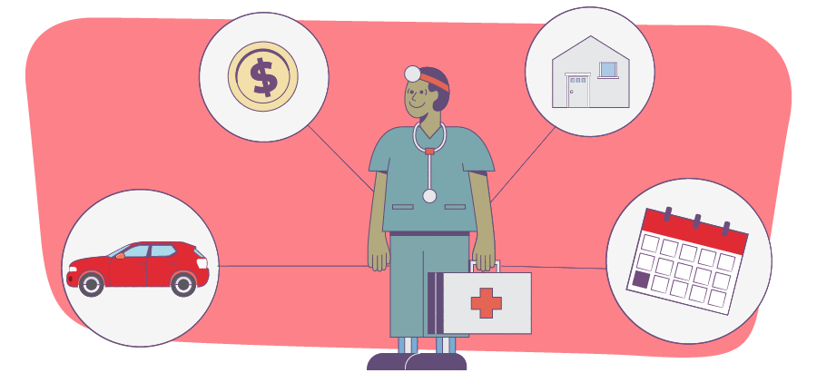 graphic of locum tenens cardiologist
