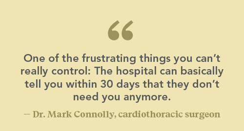Graphic quote of Dr. Mark Connolly on locums assignments ending on short notice