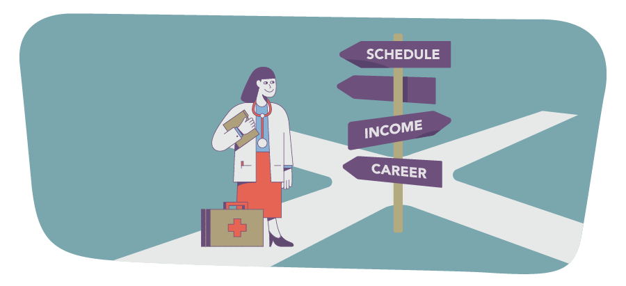A locum tenens physician at a crossroads